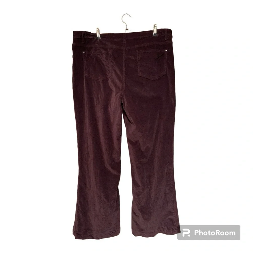 Soft Surroundings Velvet Straight Leg Pants Size 18T